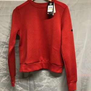 RARE$599 UNDER ARMOUR Red Diamond Stitched Sweater